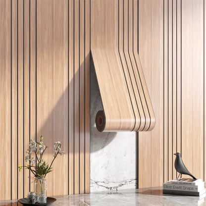 Reclaimed Wood Textured Wall Stickers Decorative Panels
