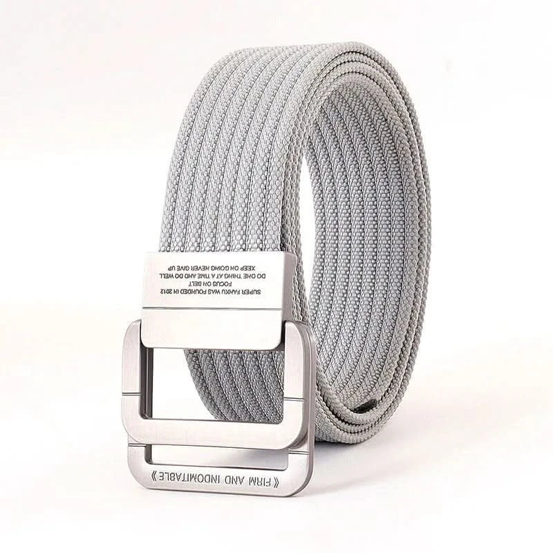 Classic Canvas Web Belt - Adjustable Double Ring Buckle