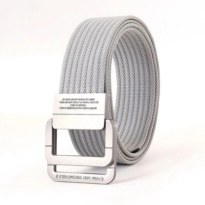 Classic Canvas Web Belt - Adjustable Double Ring Buckle