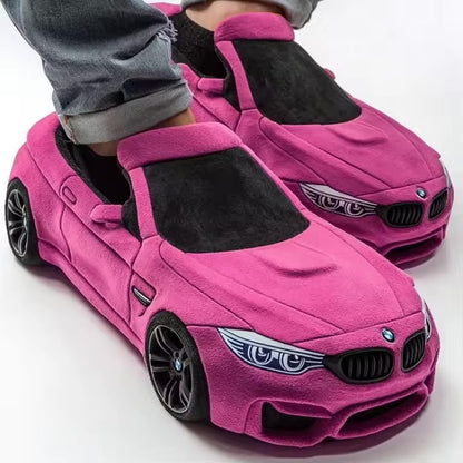 Cozy Automotive Theme Soft Slippers with Grip Sole
