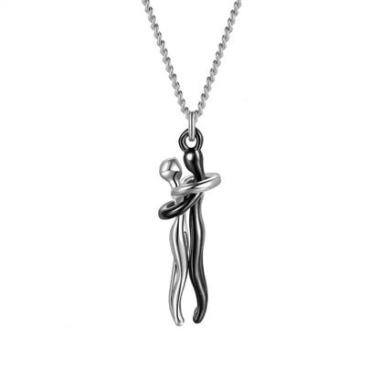 Romantic Heart Couple Pendant Necklace