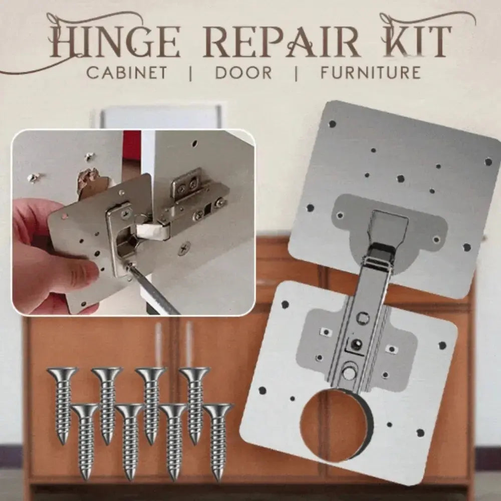 Easy Fix Hinge Plate Kit with Included Screws - Halri