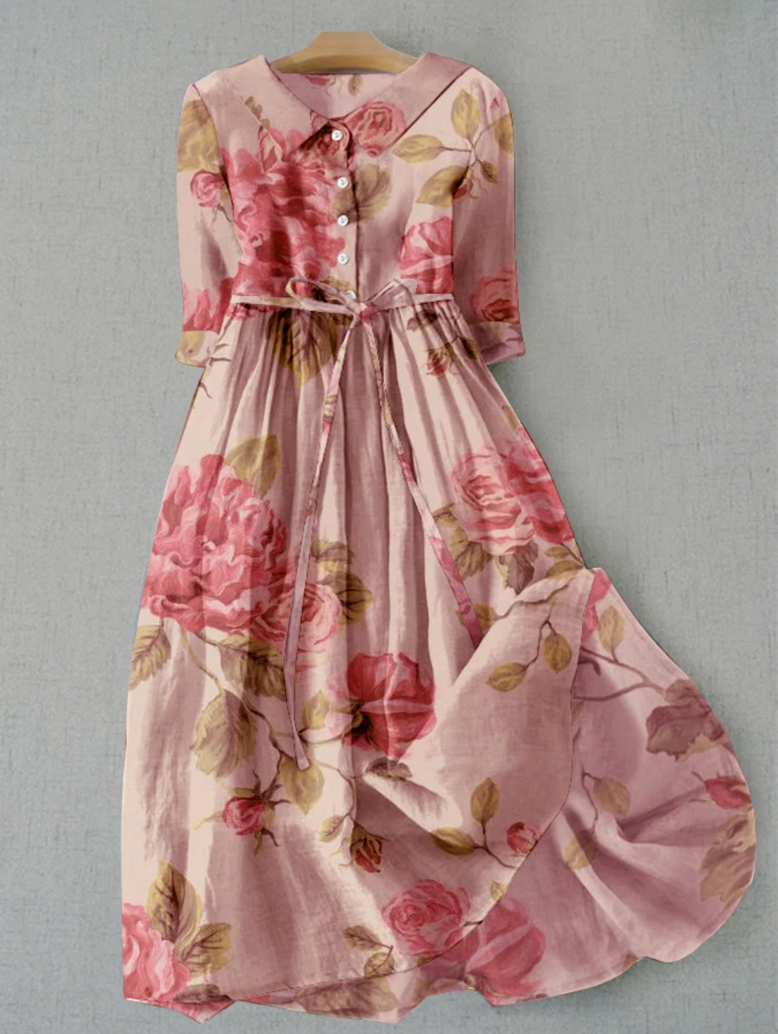 Pretty Patterned Short Sleeve Summer Dress