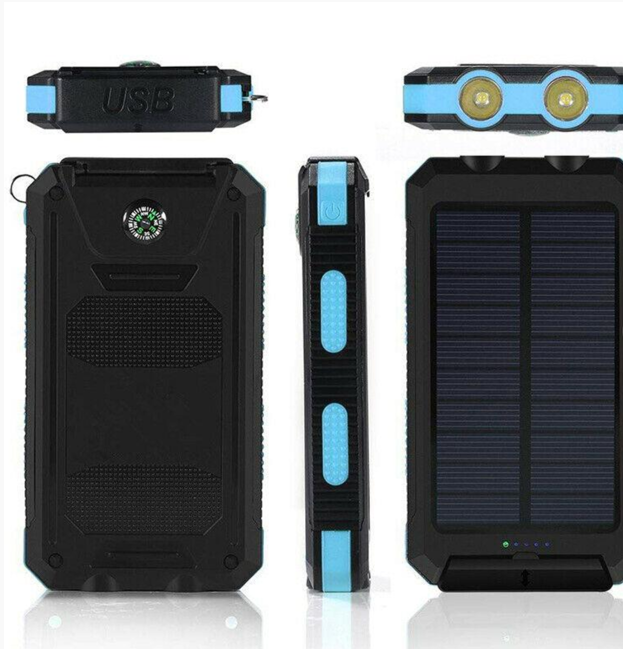 High Capacity Solar Powered Waterproof Battery Pack