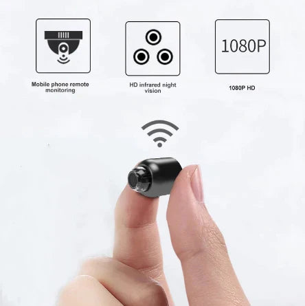 Compact WiFi HD Security Camera 1080P Night Vision Wide Angle