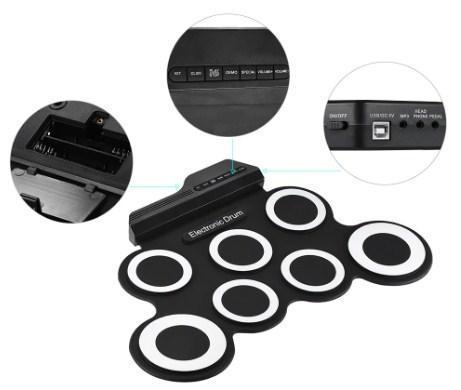 Compact Foldable Digital Drum Kit Set