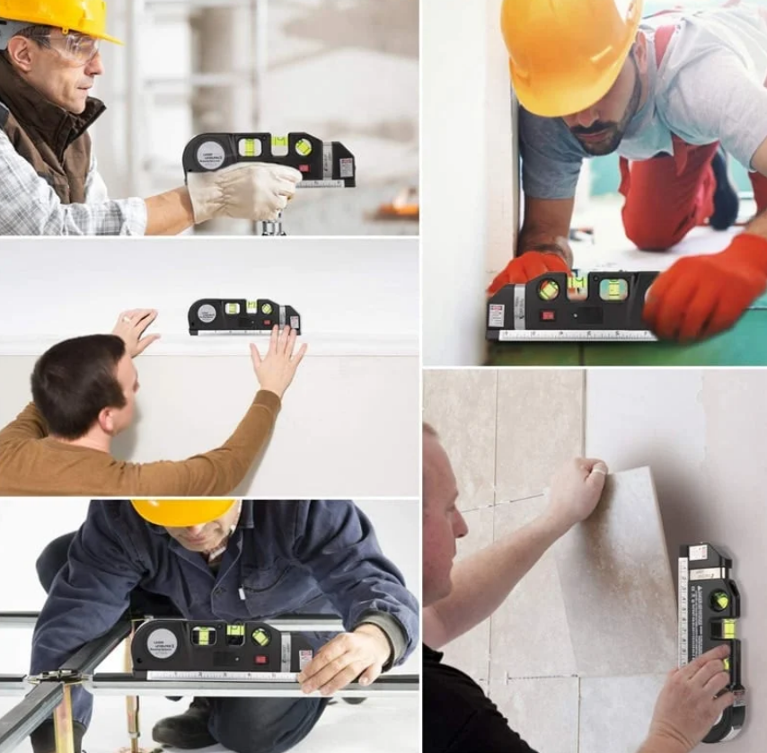 Compact 4-in-1 Laser Level and Measuring Tool - Halri