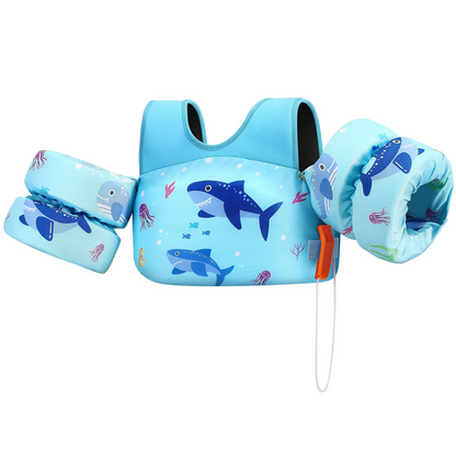 Children's Swim Vest with Floats and Safety Whistle