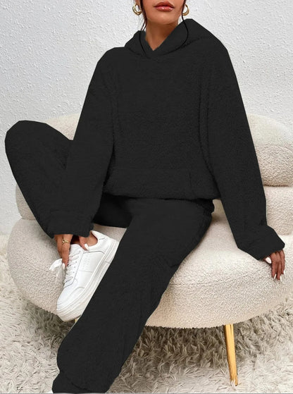 Plush Soft Hooded Teddy Bear Loungewear Set