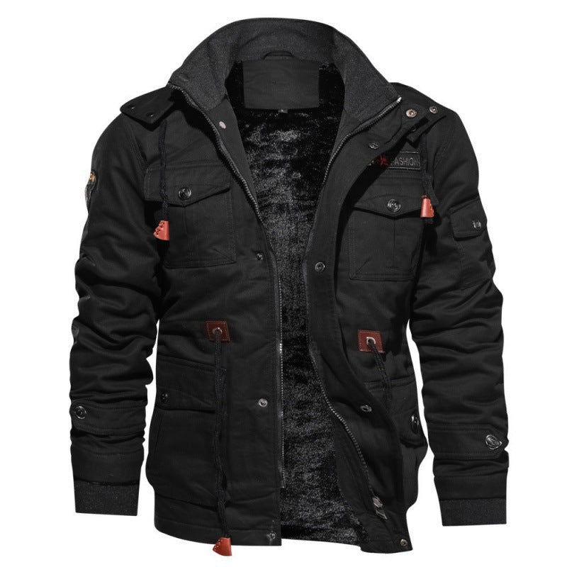 Warm Fleece Hooded Mens Jacket - Halri