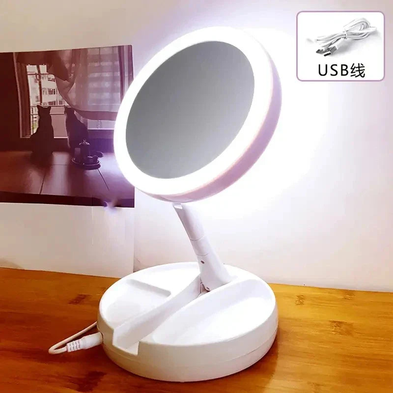 Compact LED Travel Mirror 10x Magnification - Halri
