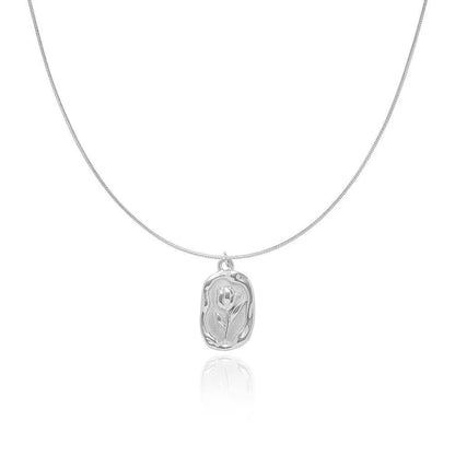 Delicate Flower Drop Pendant Necklace