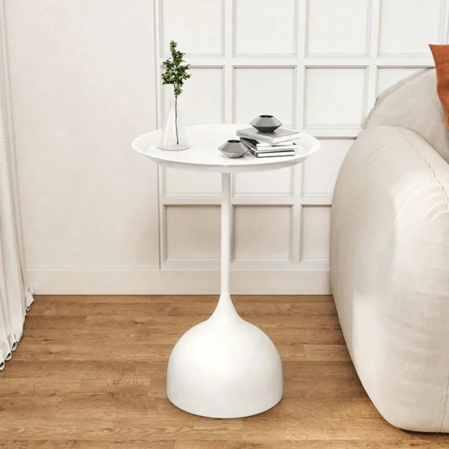 Modern Metal Circular End Table