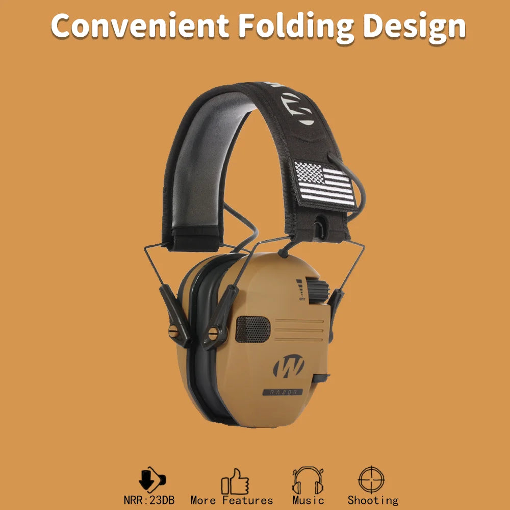 Soundproof Earmuffs for Gun Range and Work Use