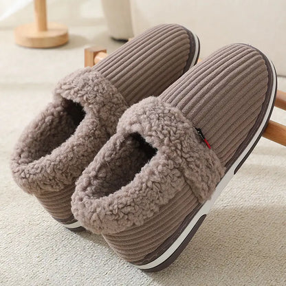 Cozy Couples Plush Slippers with Grip Soles