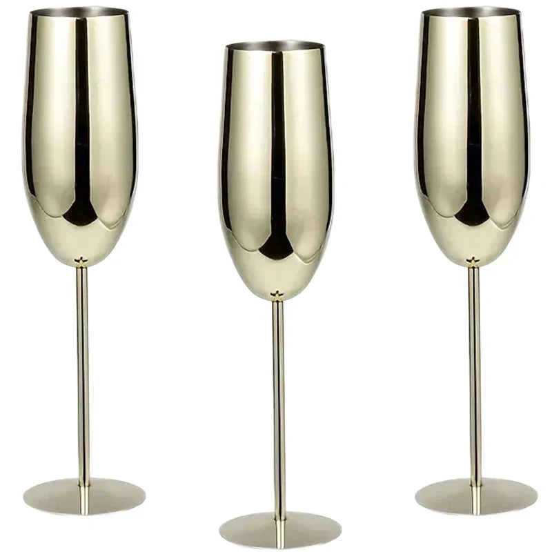 Durable Steel Wine Glasses (6 Piece Set)