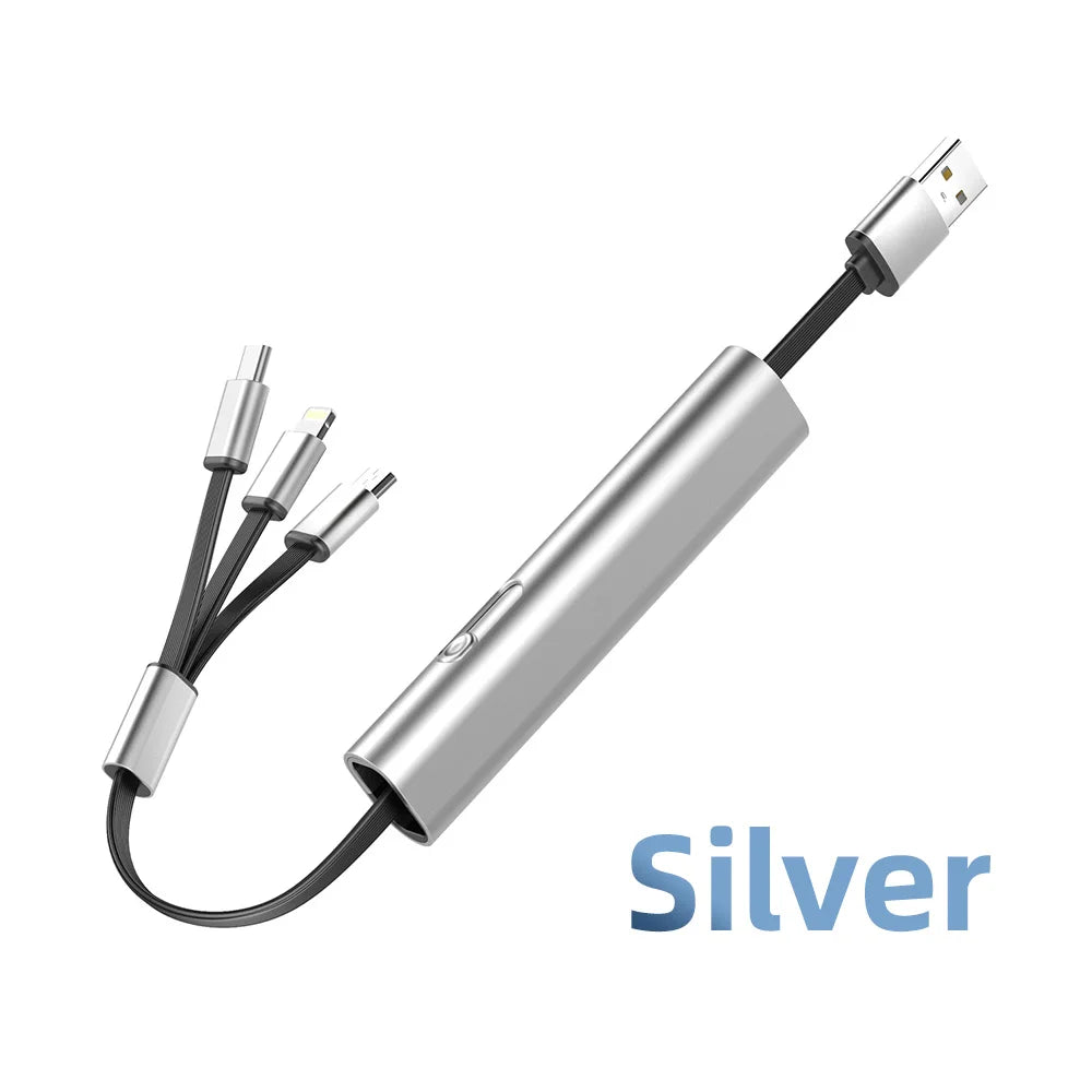 Durable 3in1 Metal Quick USB Charging Cord