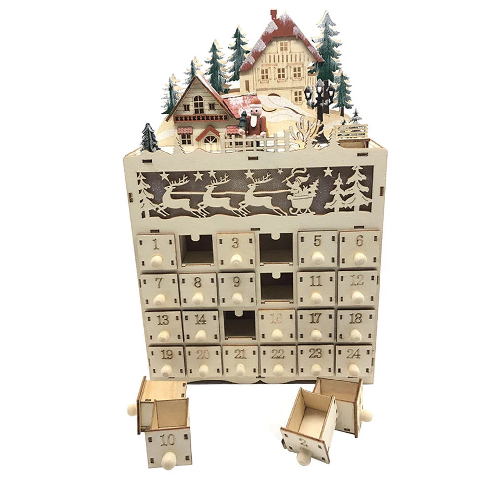 Farmhouse Style Reindeer Christmas Countdown Calendar