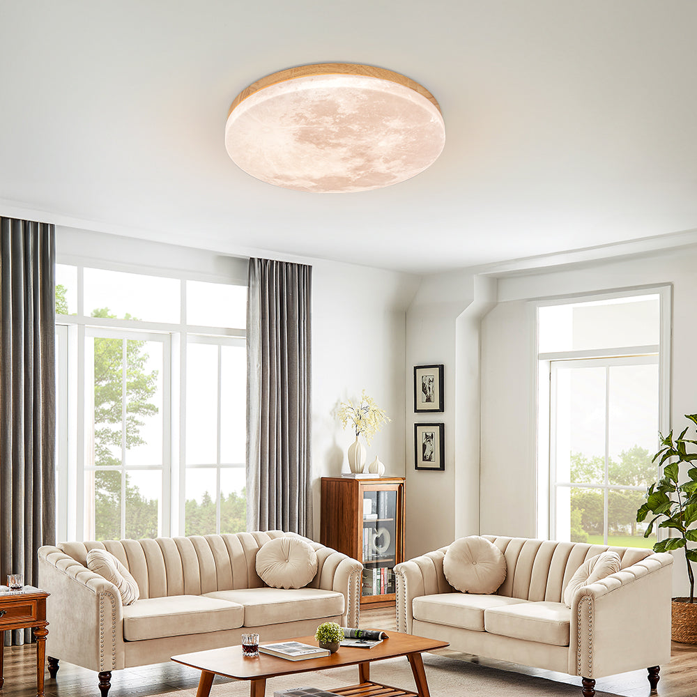 Round Modern Ceiling Lamp Warm Soft Lighting
