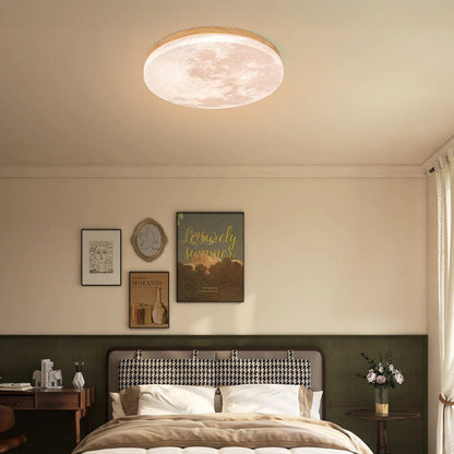 Round Modern Ceiling Lamp Warm Soft Lighting