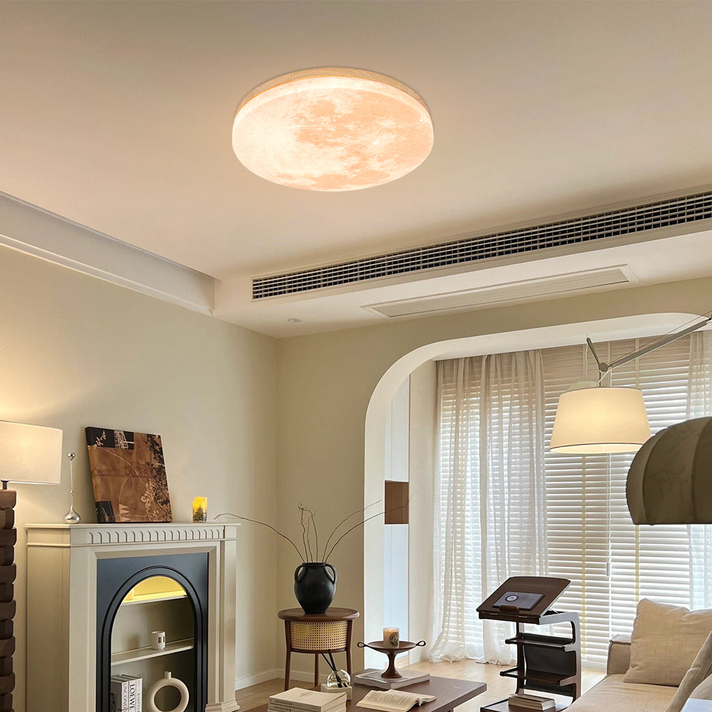 Round Modern Ceiling Lamp Warm Soft Lighting