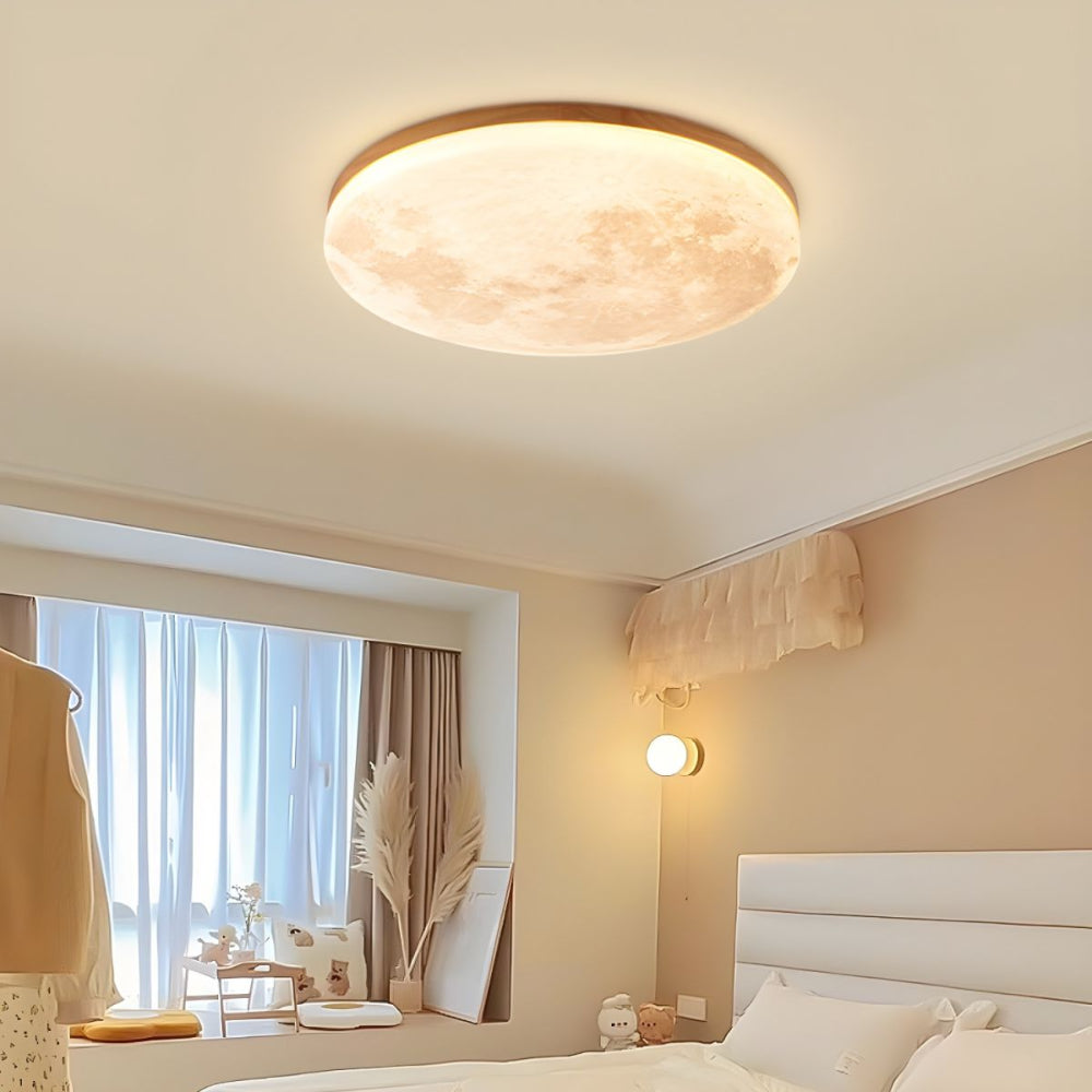 Round Modern Ceiling Lamp Warm Soft Lighting