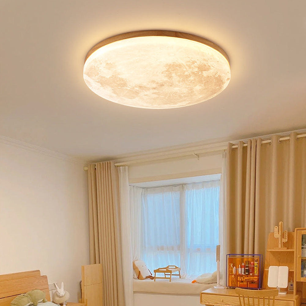 Round Modern Ceiling Lamp Warm Soft Lighting