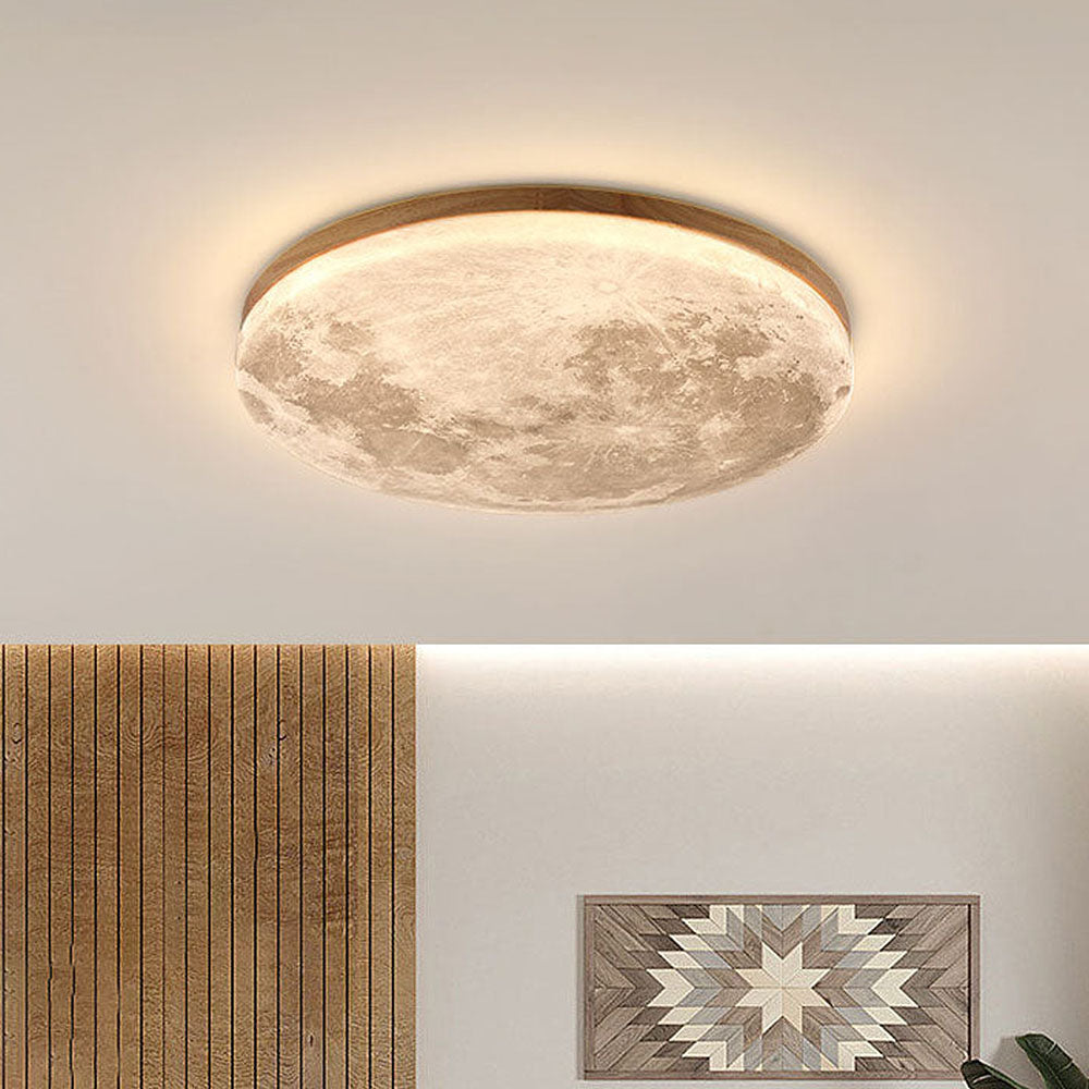 Round Modern Ceiling Lamp Warm Soft Lighting