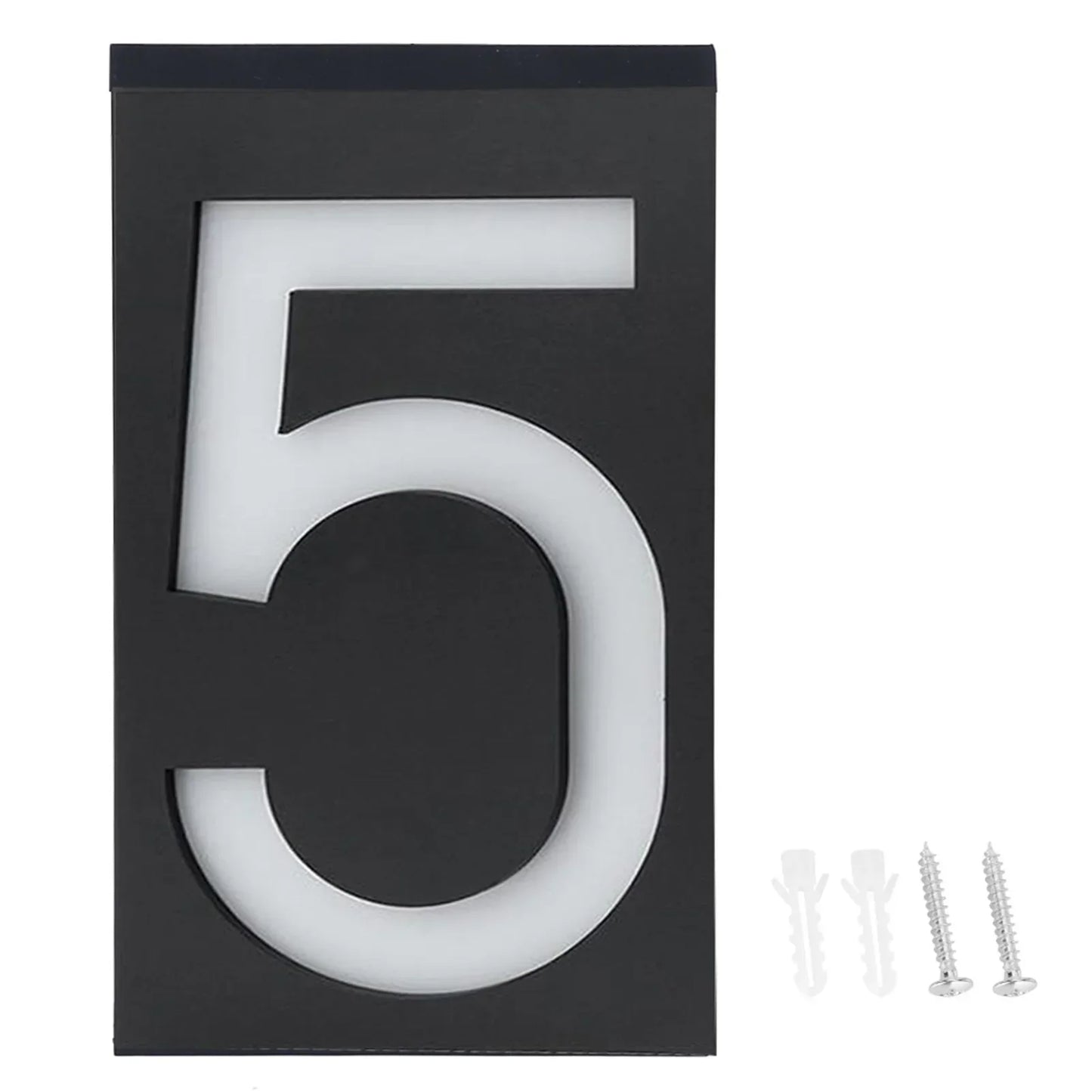 Outdoor Solar Powered House Number Lamp