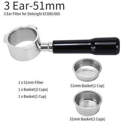 Delonghi Replacement 51mm Coffee Filter Basket Espresso Accessory