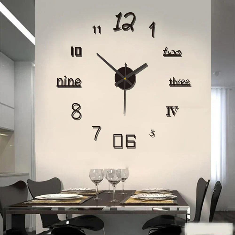 Quiet Modern Wall Clock Analog Home Decoration