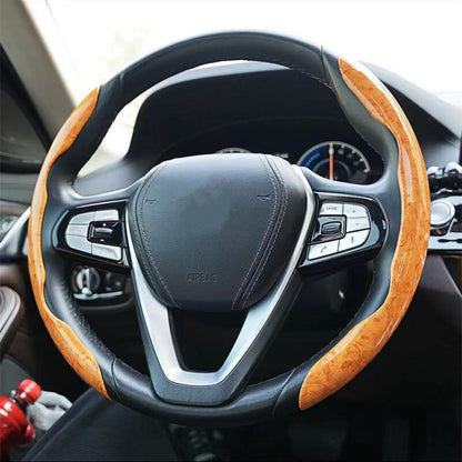 GripMaster | Anti-Slip Wooden Car Steering Wheel Cover