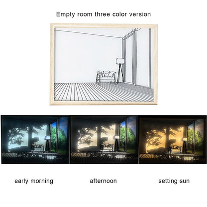Colorful LED Canvas Art Table Lamp