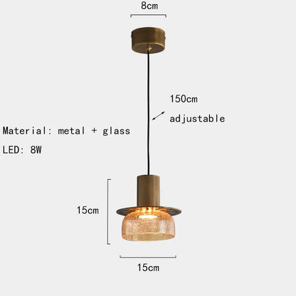 Stylish Unique Glass Pendant Light with Cracked Design