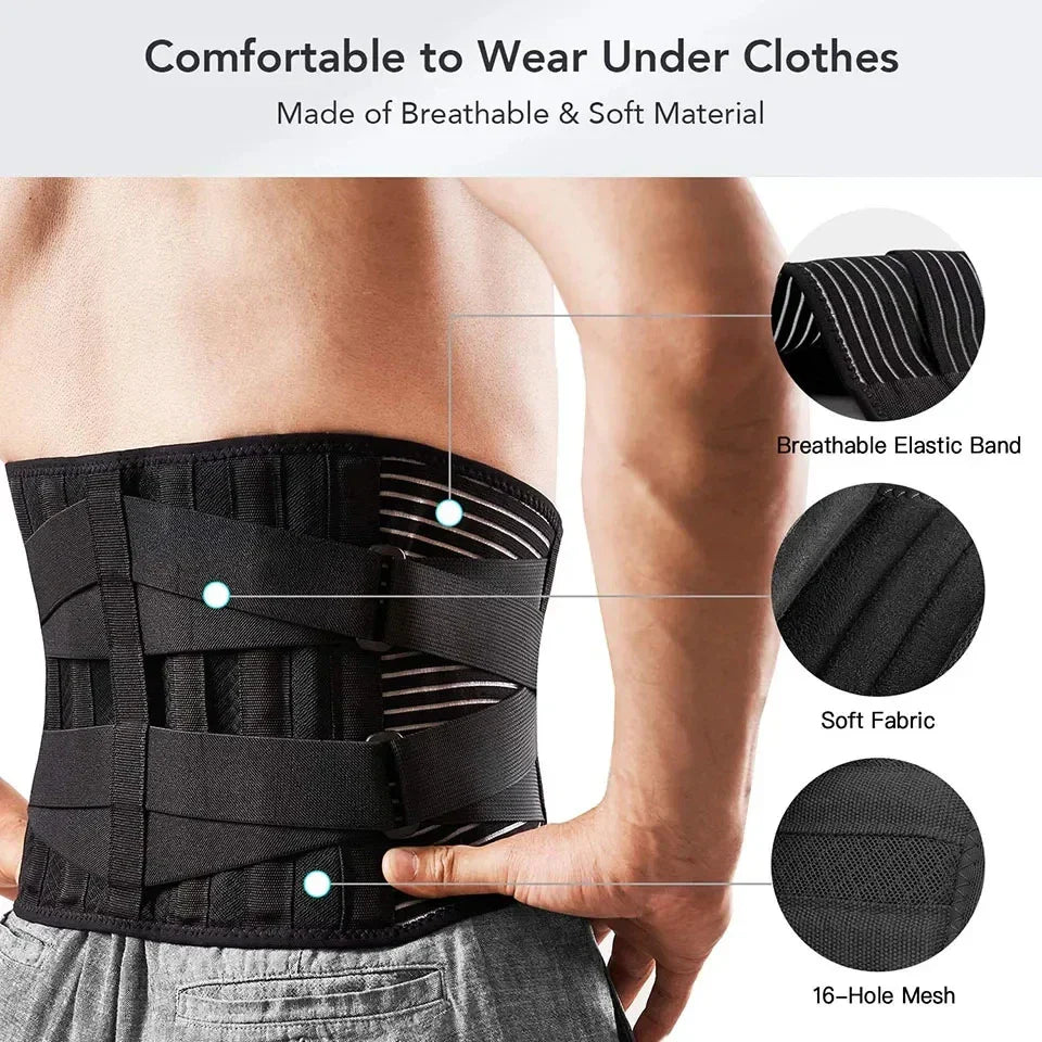 Comfortable Back Support Brace with Flexible Springs - Halri
