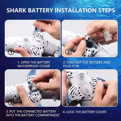 Shark Whale Spray Water Toy with 2.4G Remote Control, Bionic Spine, Realistic Swimming - Safe for Ages 6+