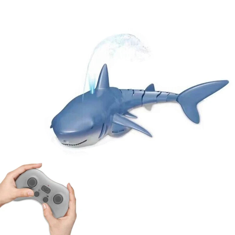 Shark Whale Spray Water Toy with 2.4G Remote Control, Bionic Spine, Realistic Swimming - Safe for Ages 6+