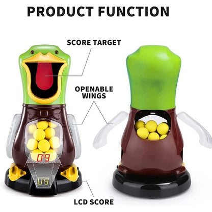 Shooting Duck Toy with Safe EVA Foam Balls, Electronic LCD Scoreboard, Safe for Ages 3+