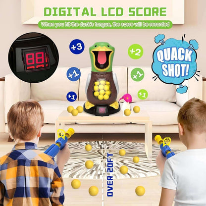Shooting Duck Toy with Safe EVA Foam Balls, Electronic LCD Scoreboard, Safe for Ages 3+