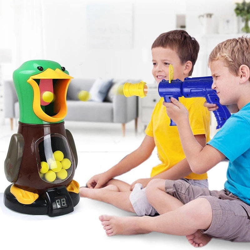 Shooting Duck Toy with Safe EVA Foam Balls, Electronic LCD Scoreboard, Safe for Ages 3+