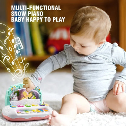 Snowflake Piano Keyboard Toy – Light-Up Musical Instrument for Kids, Safe for Ages 3+
