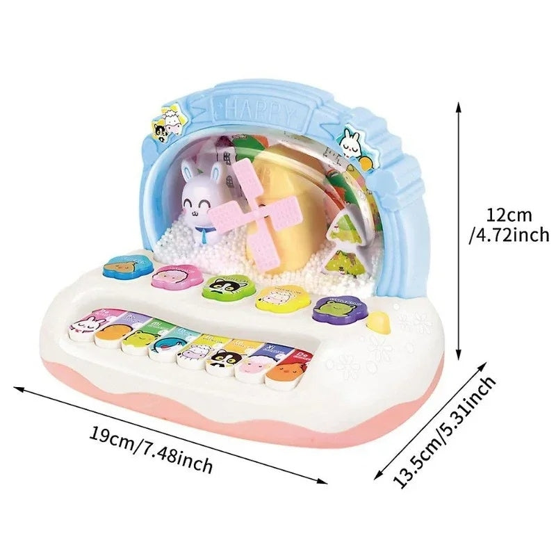 Snowflake Piano Keyboard Toy – Light-Up Musical Instrument for Kids, Safe for Ages 3+