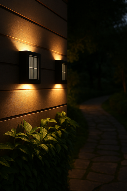 Bright Wireless Outdoor Solar Powered Wall Lights