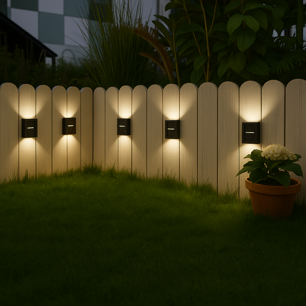 Bright Wireless Outdoor Solar Powered Wall Lights