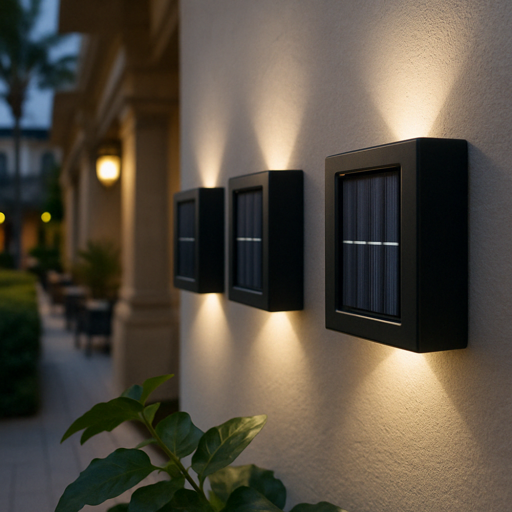 Bright Wireless Outdoor Solar Powered Wall Lights