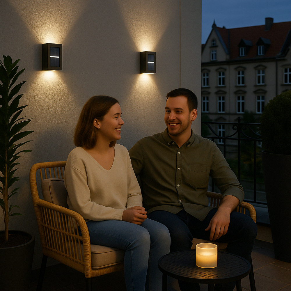 Bright Wireless Outdoor Solar Powered Wall Lights