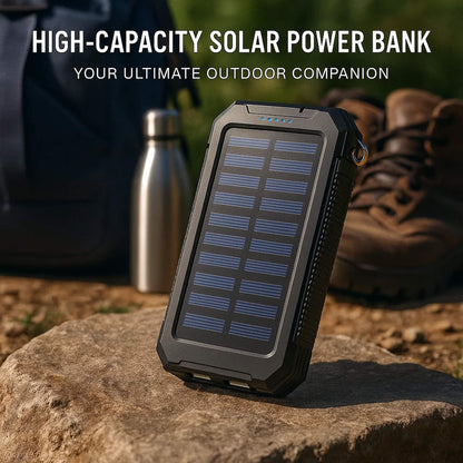 Portable Solar Charger Fast Dual USB Power Bank