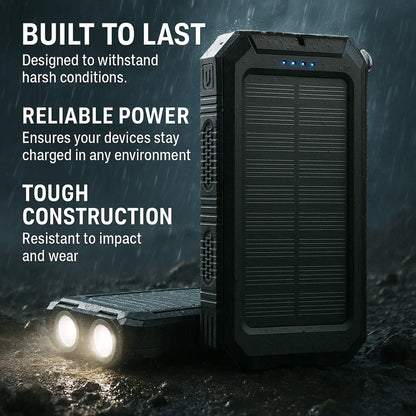 Portable Solar Charger Fast Dual USB Power Bank