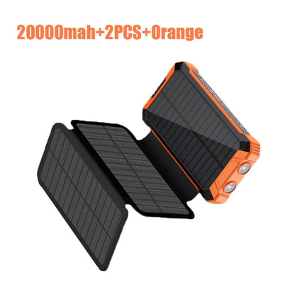 Solar Charger Power Bank With 20000mAh, USB & Wireless Charging, Weather-Resistant
