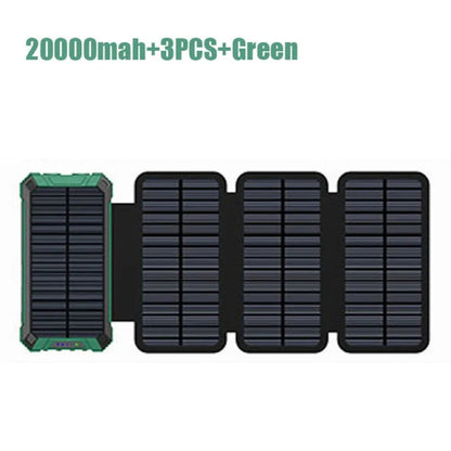 Solar Charger Power Bank With 20000mAh, USB & Wireless Charging, Weather-Resistant